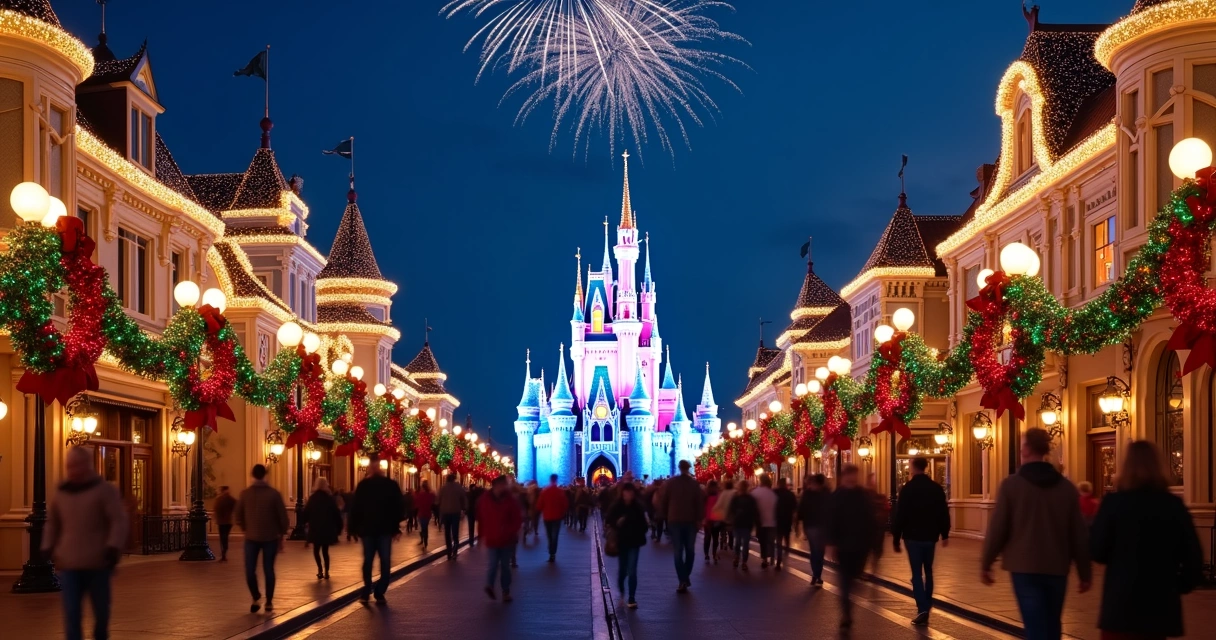 Decoração de Natal no Magic Kingdom 