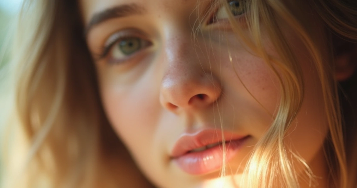 Abstract close-up of a face with soft light and gentle shadows representing self-awareness 