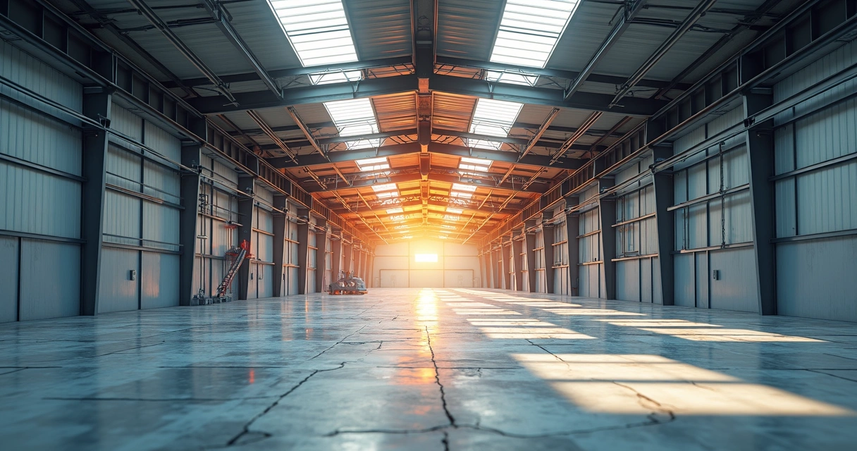 Deformação estrutural em galpão metálico 