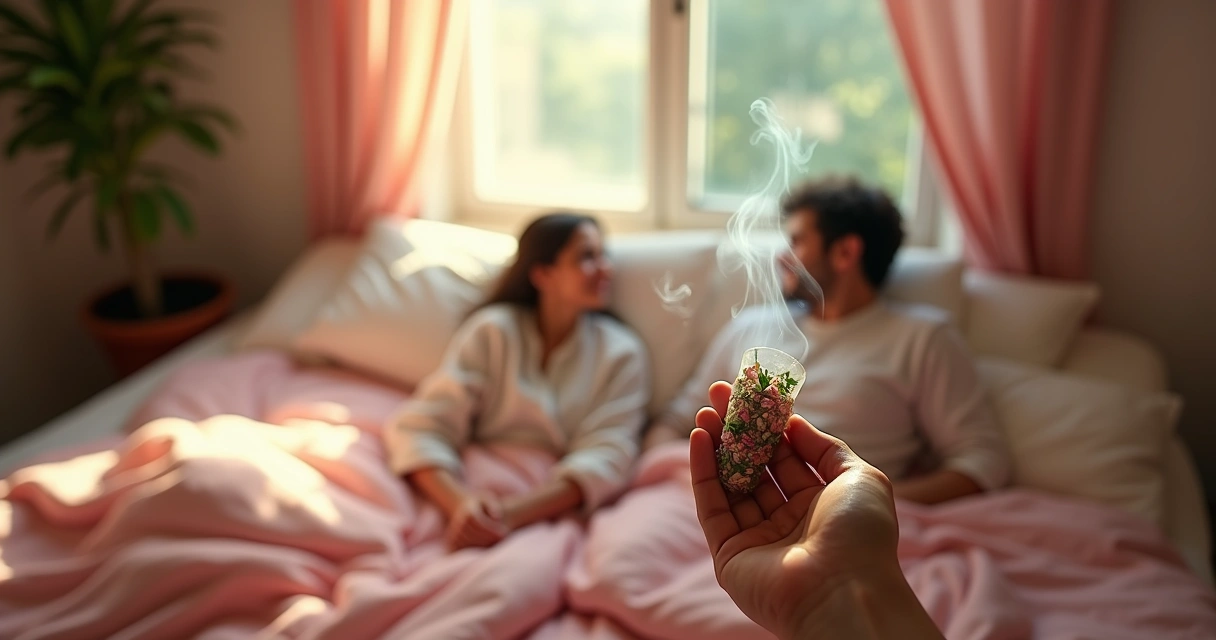 Defumação de ervas secas para amor 