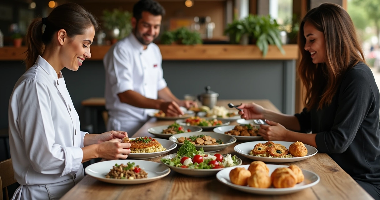 Degustação de buffet brasileiro para evento em Tampa 