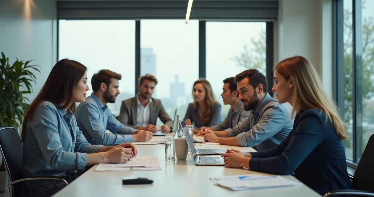 Conceito visual de pessoas em uma equipe, algumas com dúvidas ou insegurança, outras recebendo instruções claras, destacando o impacto da comunicação na delegação de tarefas 