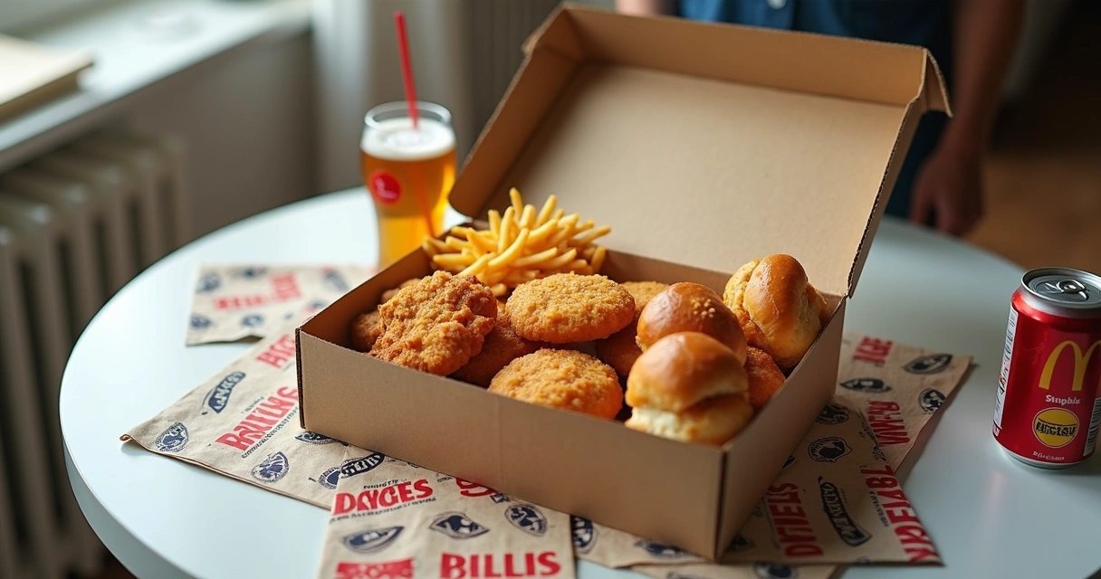 Kit delivery de porções e bebidas para jogo 