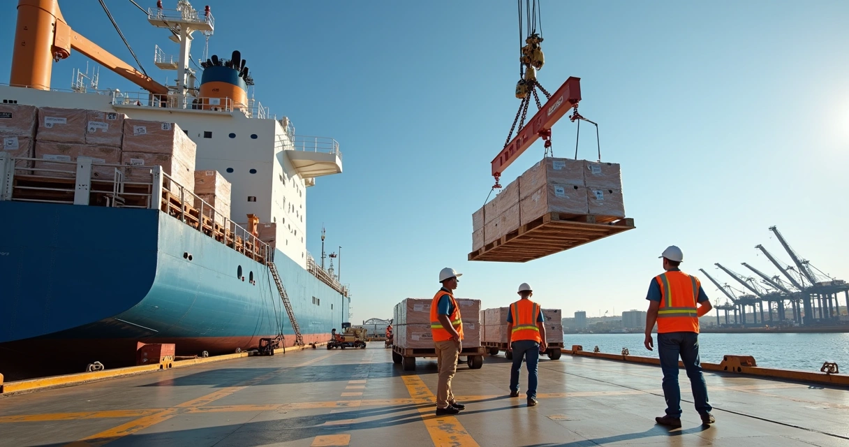 Onboard delivery of cargo at a Brazilian port 