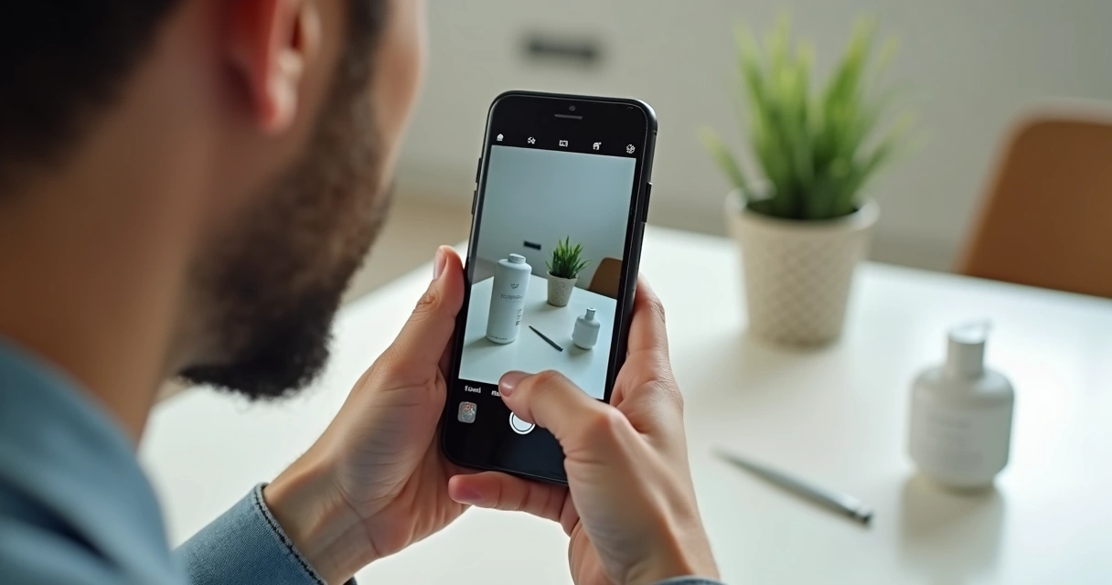 Hands demonstrating a product for Reels on a cell phone 