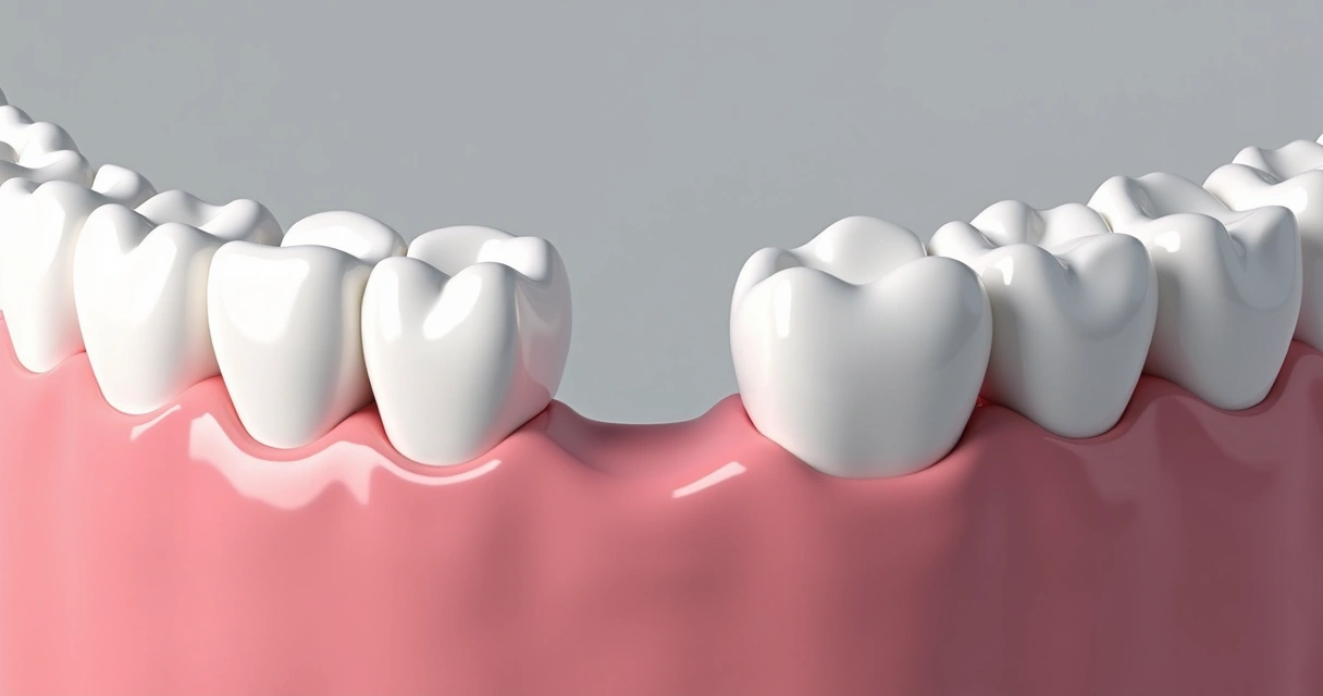 Dentes vizinhos deslocados devido à ausência de um deles