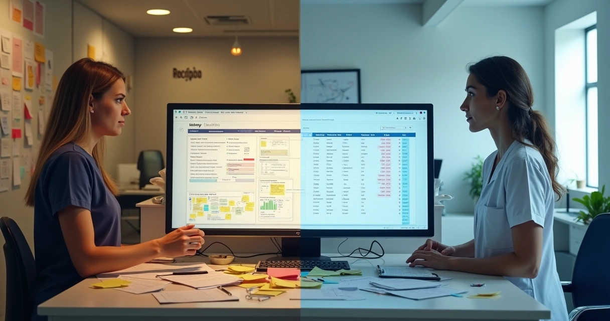 Comparação antes e depois da gestão em clínica odontológica com software 