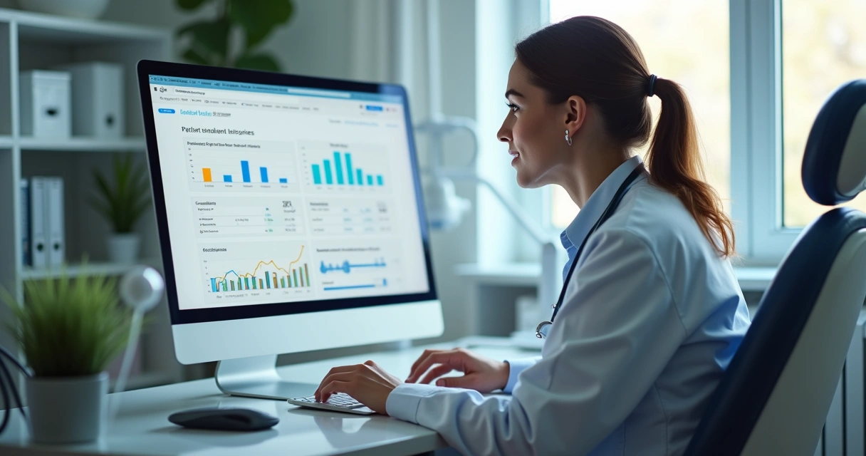 Tela de campanha de Google Ads focada em dentista com gráficos de resultados