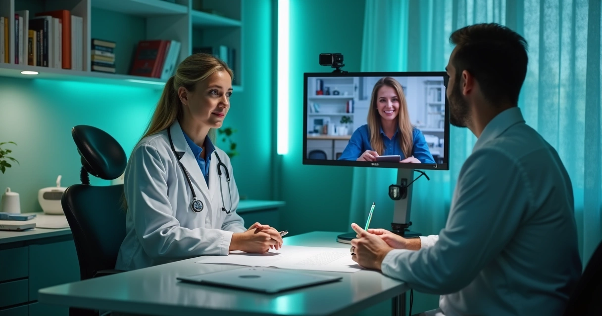 Dentista grava vídeo educativo com pacientes aparecendo em depoimentos