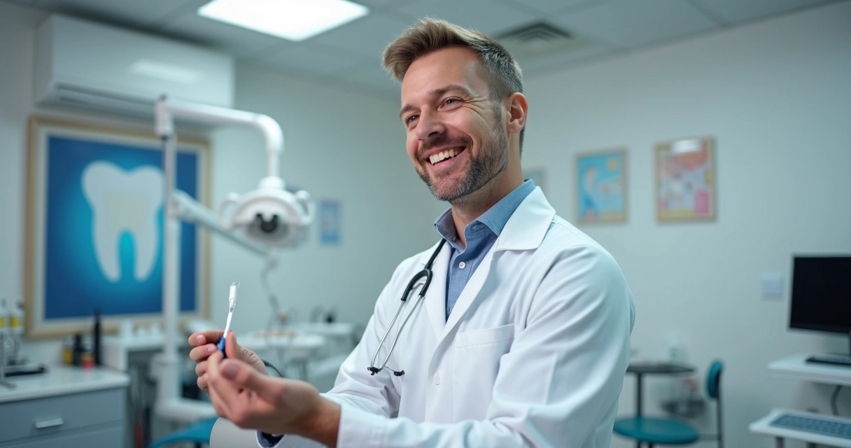 Dentista grava vídeo explicativo em consultório