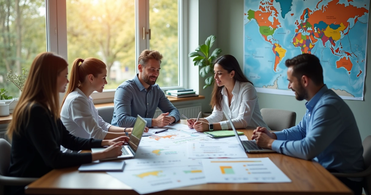 Grupo de dentistas analisando opções de agências de marketing digital 