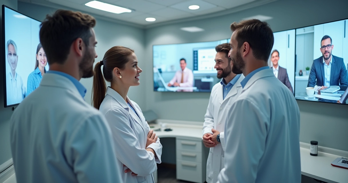 Dentistas analisando opções de locação de salas de consultório 