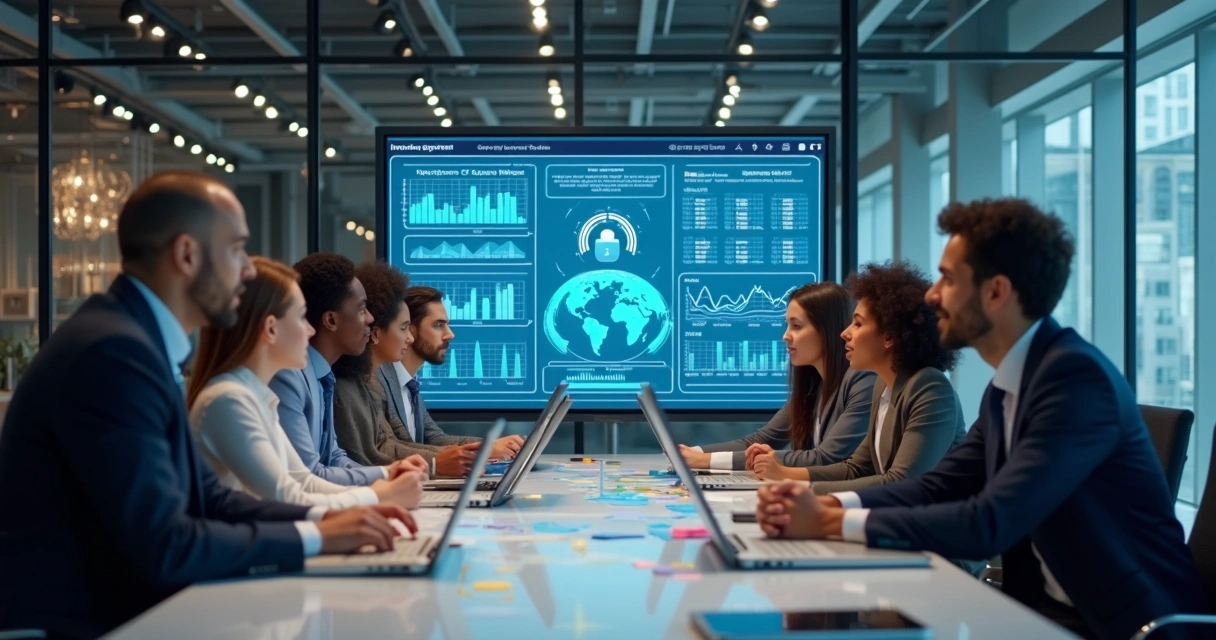 Equipe analisando denúncias recebidas em sistema digital 