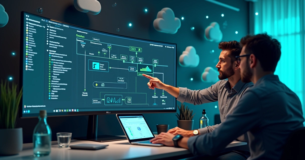 Painel com fluxo de deploy integrado ao GitHub para templates SaaS em nuvem 