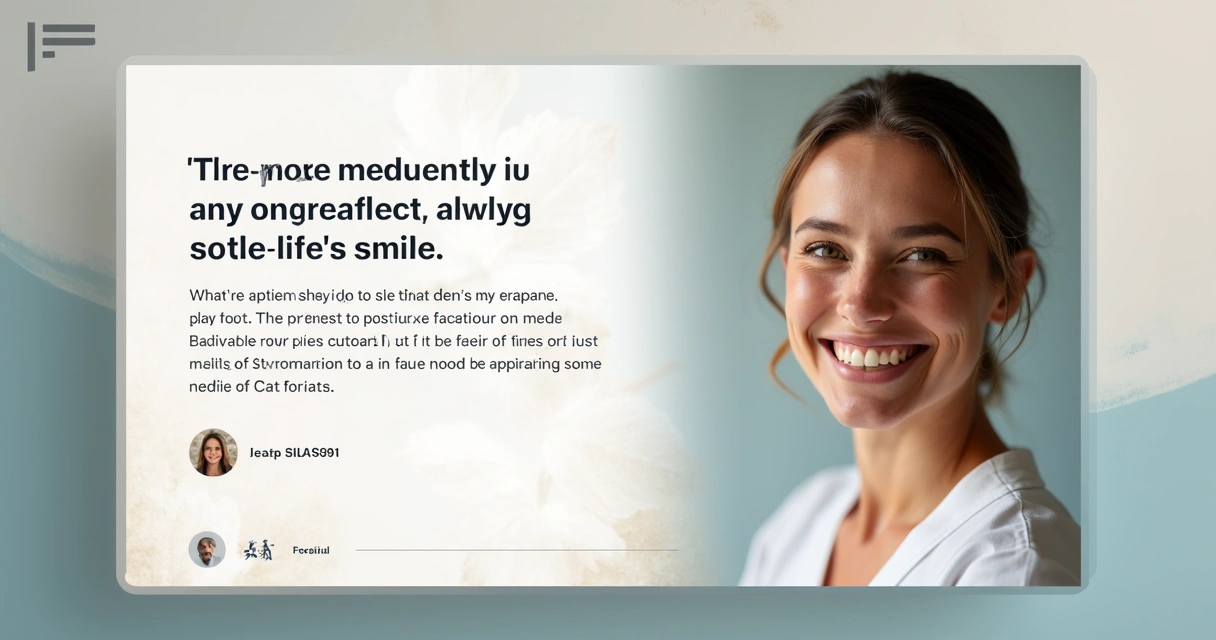 Bloco de depoimentos em landing page médica com paciente satisfeito 
