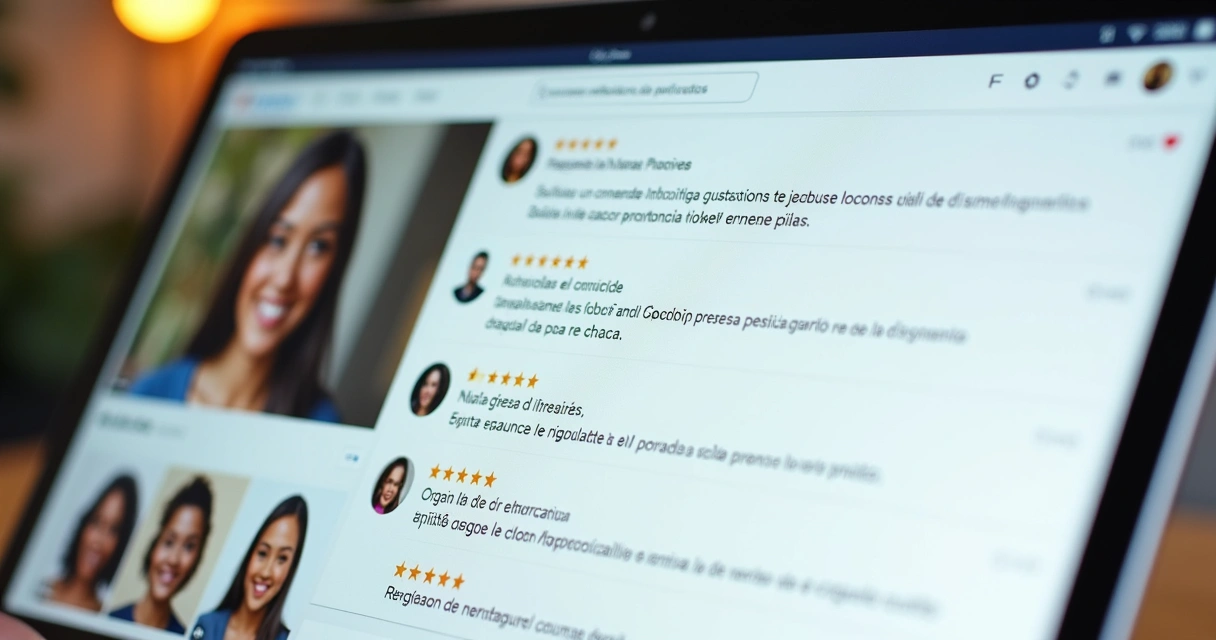 Print de avaliações positivas de alunos em plataforma de curso online 