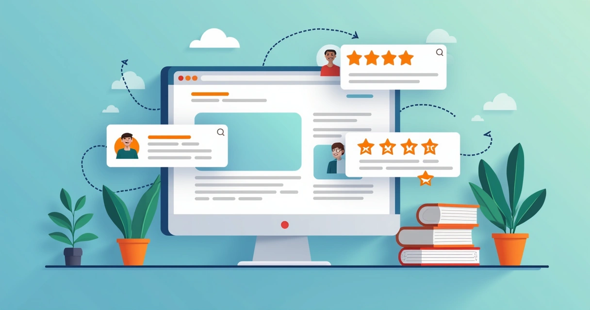 Depoimentos automáticos em site de agência 