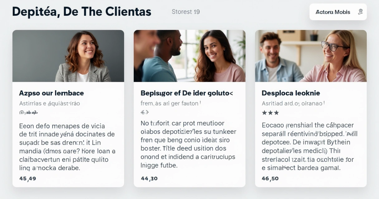Sessão de depoimentos de clientes em destaque 