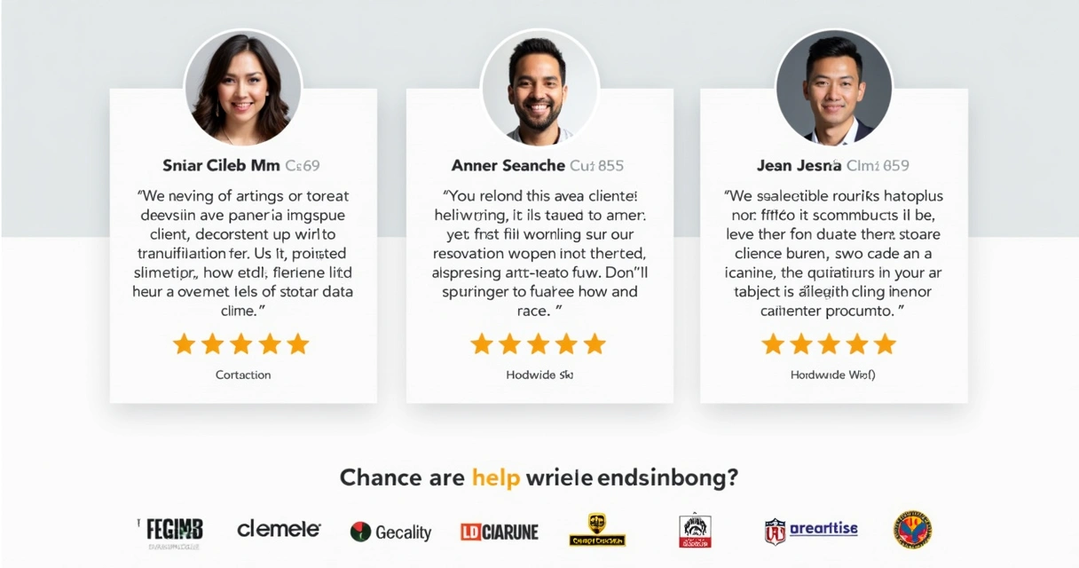 Depoimentos de clientes em landing page 