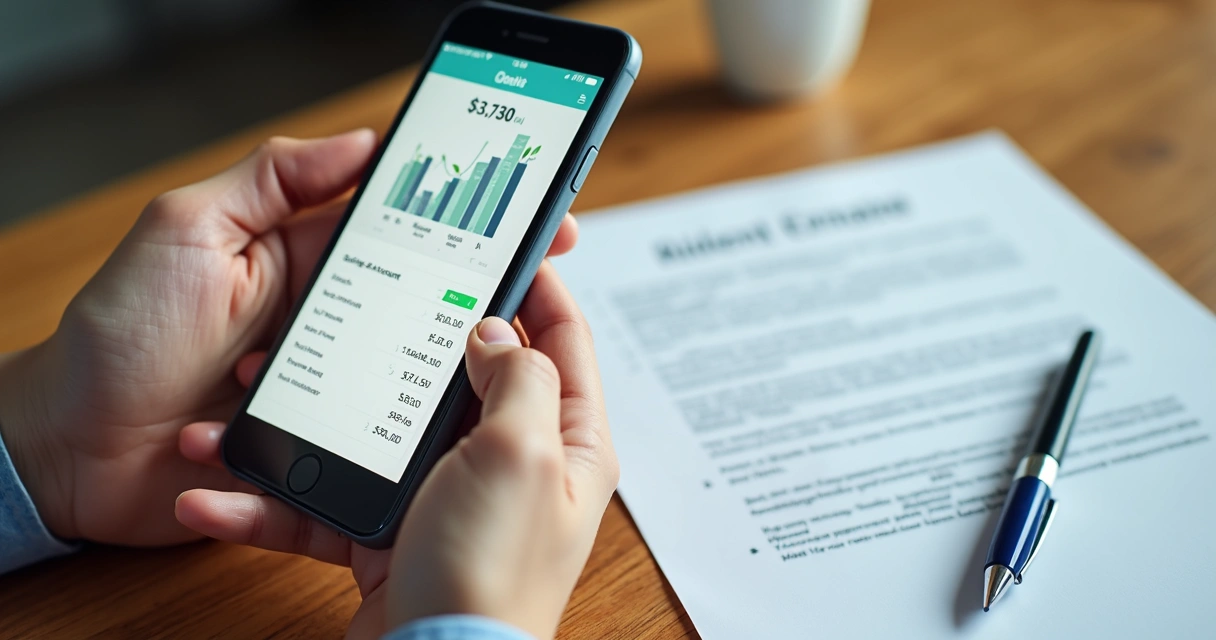 Pessoa acessando sua conta poupança pelo celular 