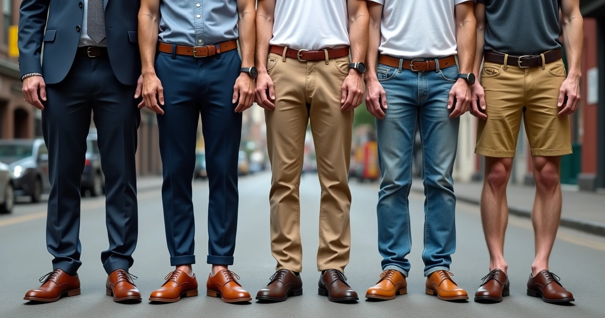 Diferentes estilos com sapato Derby 