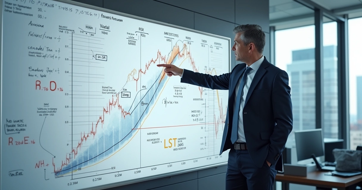 Financial charts showing derivative pricing models 