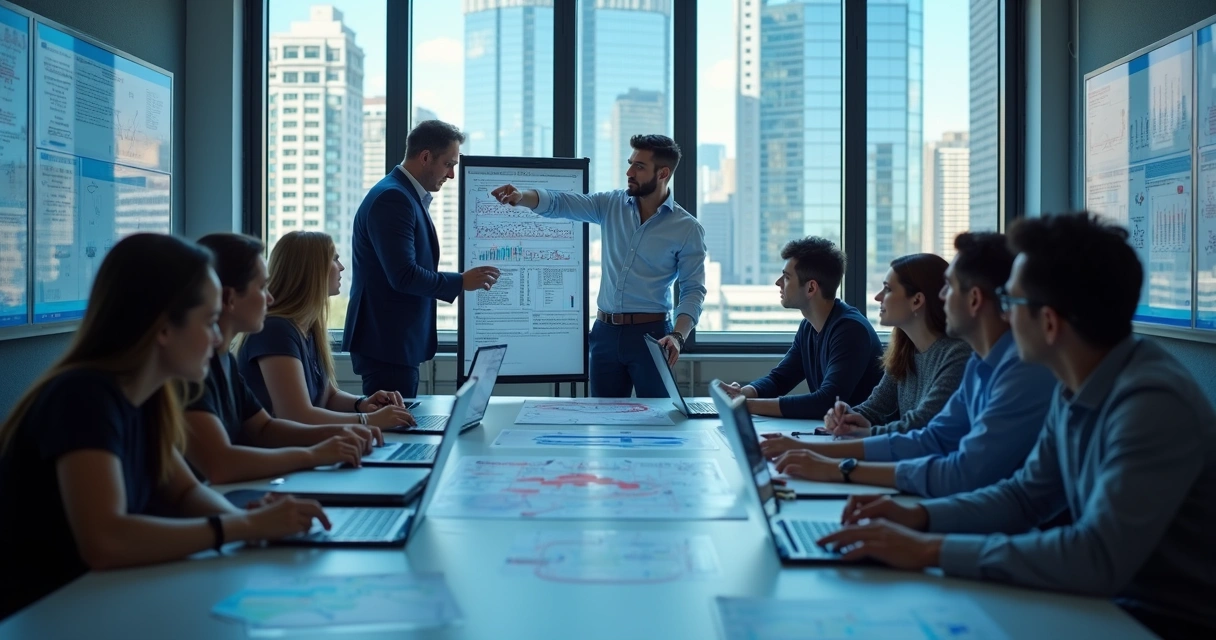 Equipe técnica trabalha solucionando desafios de IA privada 