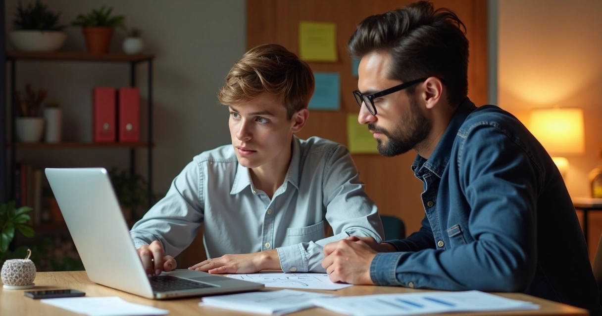Mentorada resolvendo desafio prático durante mentoria 