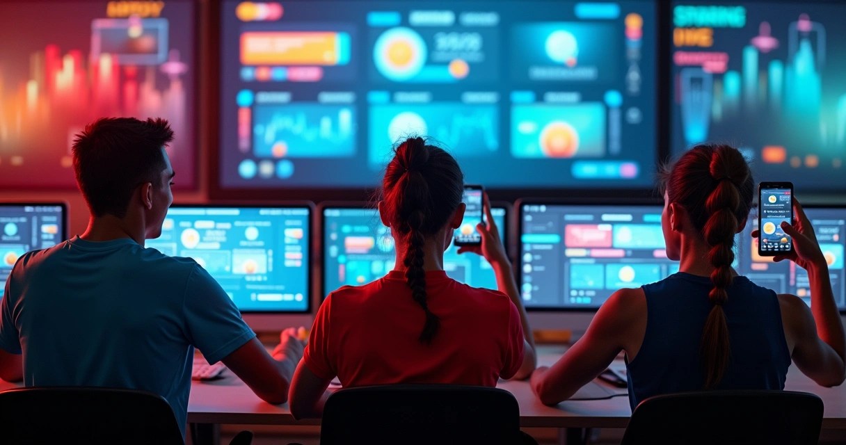 Corredores em ambiente virtual durante desafio pré-evento 