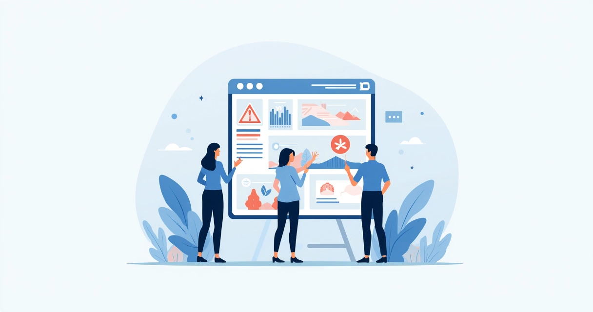 Equipe avaliando desafios em fluxos de automação de marketing 