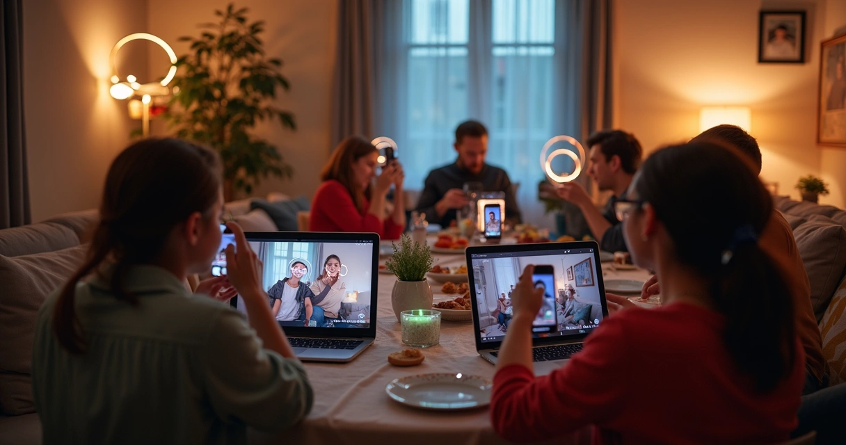 Desafio online com pessoas criando conteúdo em casa para campanha UGC 