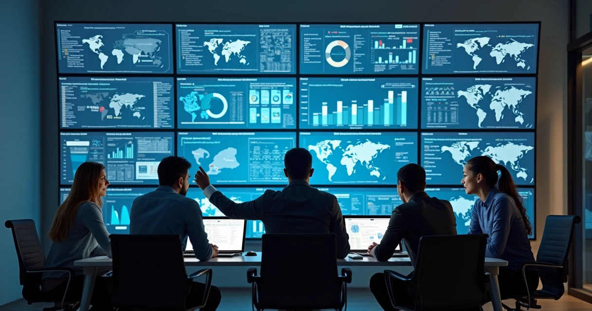 Equipe analisa painéis digitais ilustrando dores comuns de empresas SaaS no Brasil 