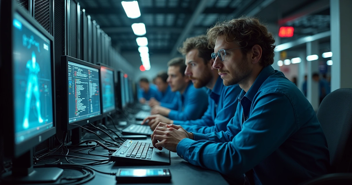 Profissionais analisando integração entre sistemas antigos e IA