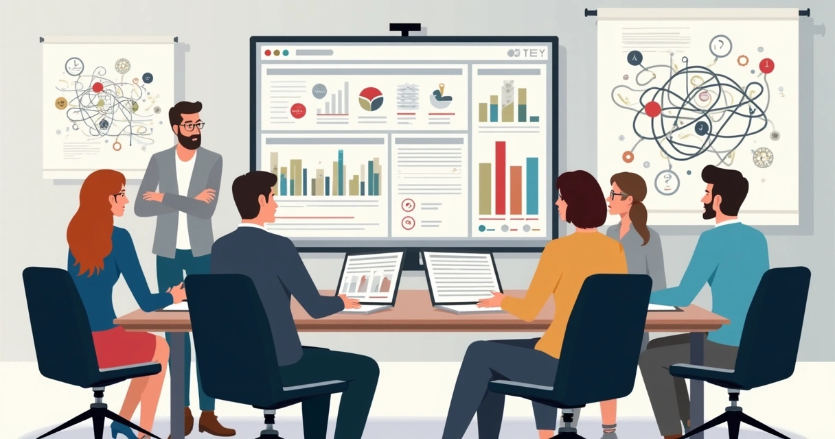 Equipe discutindo desafios na implementação de CRM 