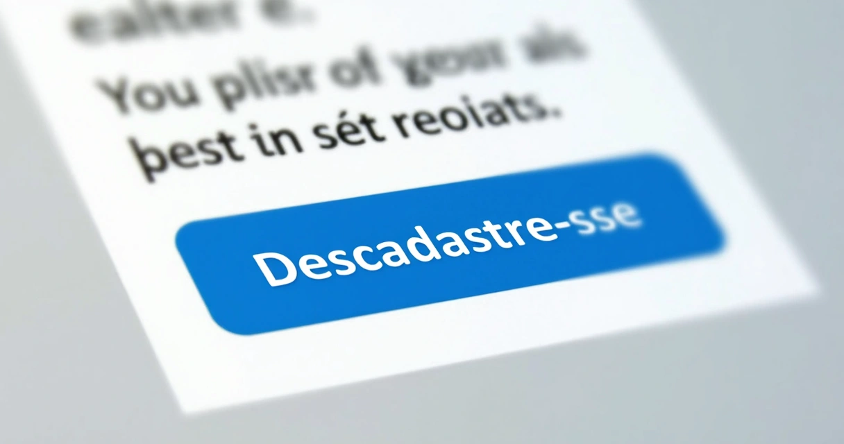 Trecho de email mostrando botão ou link de descadastro em destaque