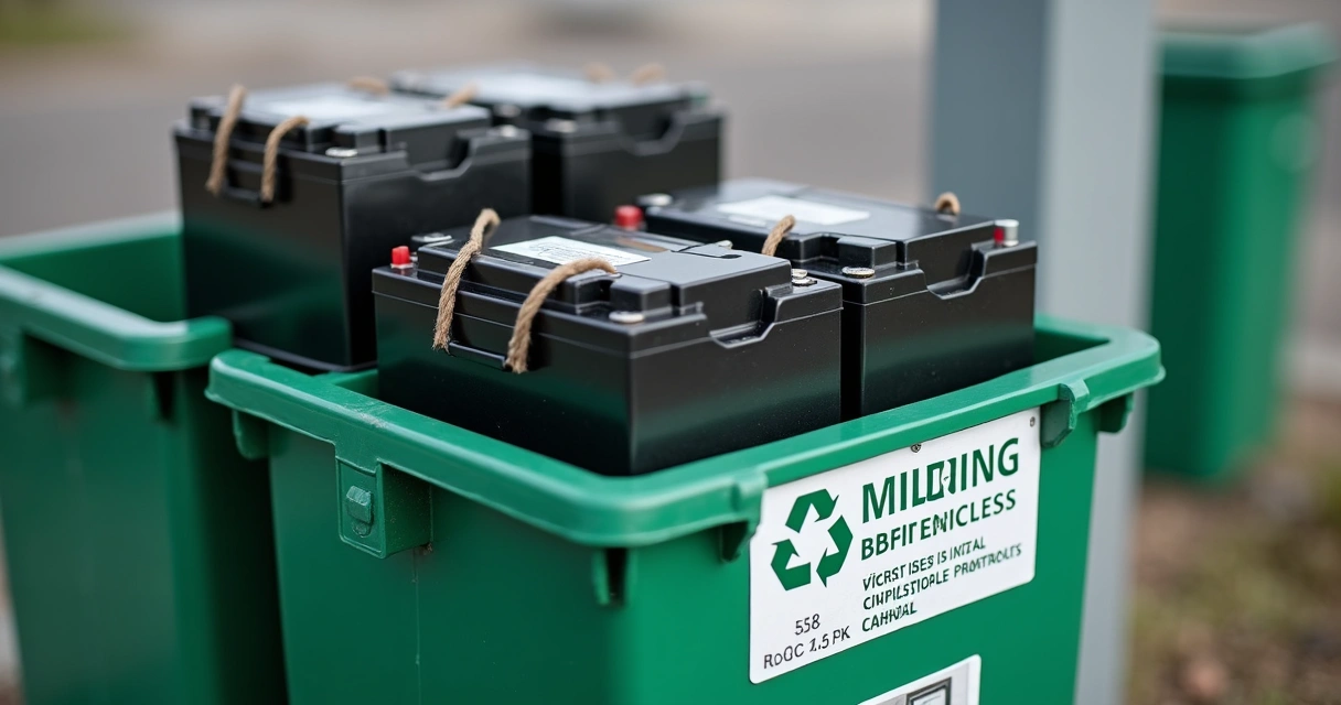 Descarte ambientalmente correto de baterias usadas de caminhão 