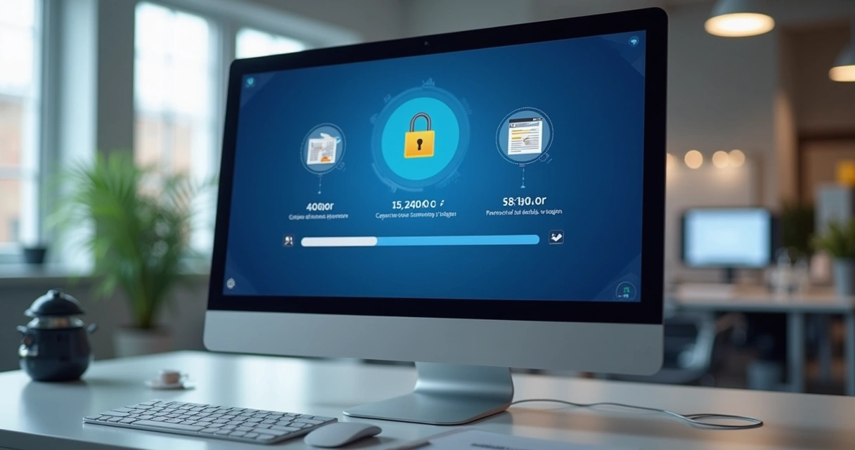 Tela de computador mostrando ícones de exclusão segura de arquivos digitais 