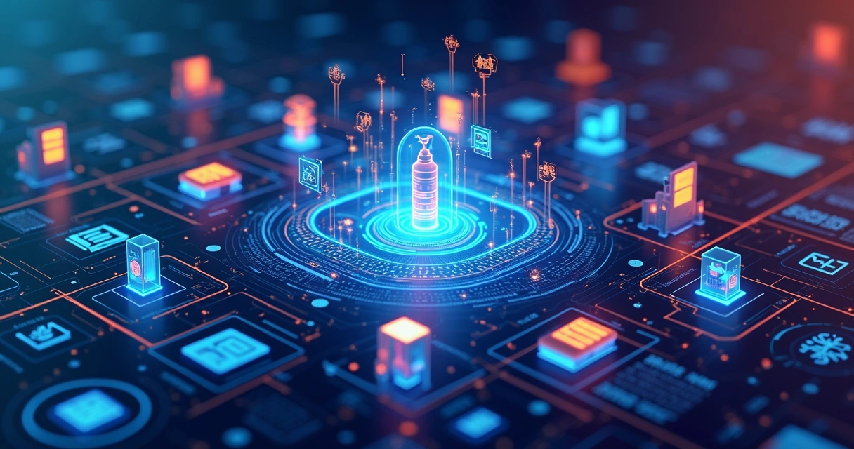 Painel digital com inteligência artificial gerando descrição de produto 