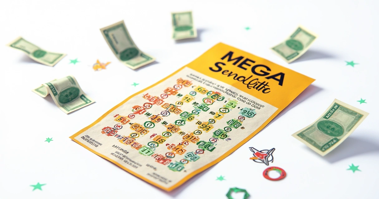 Cartela de Mega-Sena destacando combinações de dezenas 