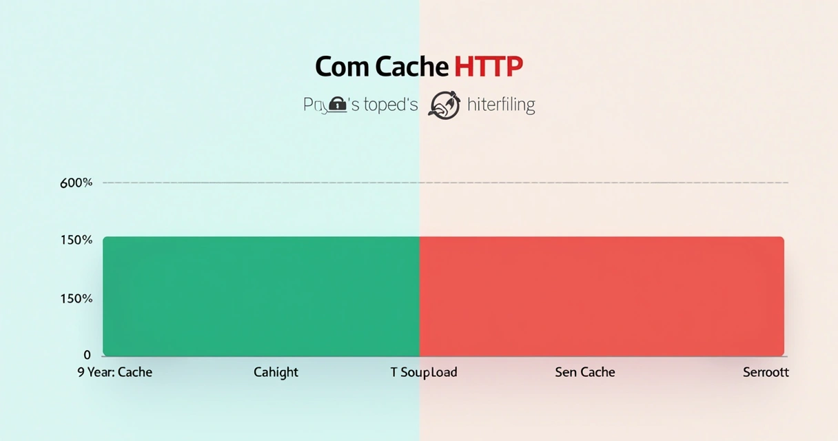 Gráfico mostrando comparação de desempenho com e sem cache HTTP 