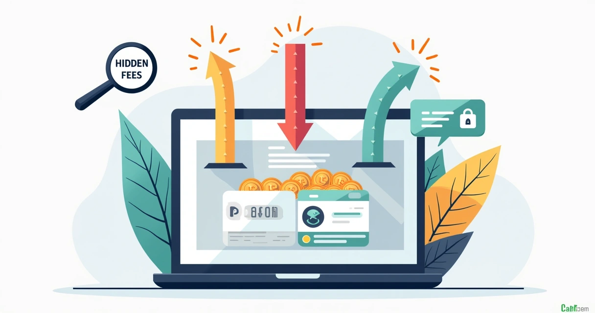 Desenho de taxas e custos escondidos em gateway digital 