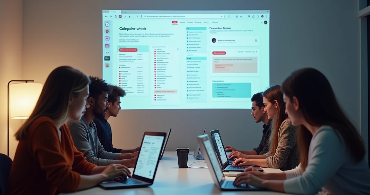 Equipe colaborando em protótipo no Figma com interface acessível 