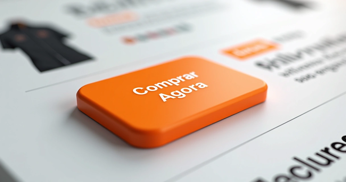 Botão de compra destacado em loja virtual moderna.