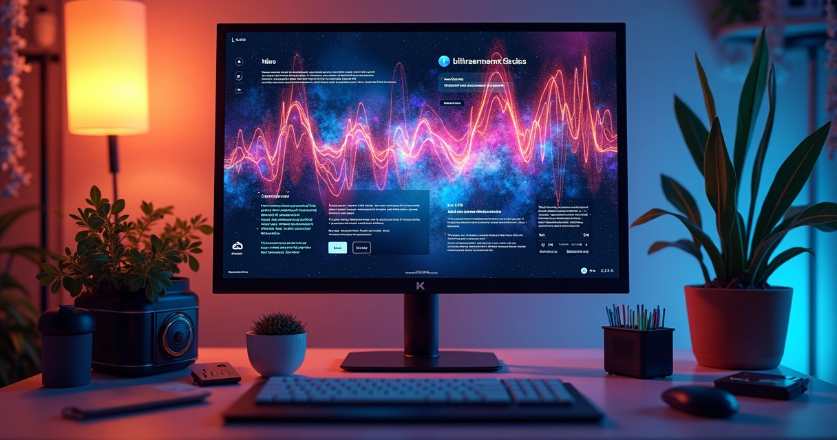 Designs digitais mesclando texto, som e imagem 