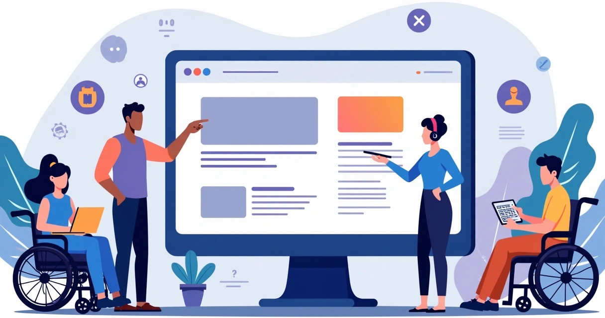 Time criando landing page acessível em layout inclusivo 