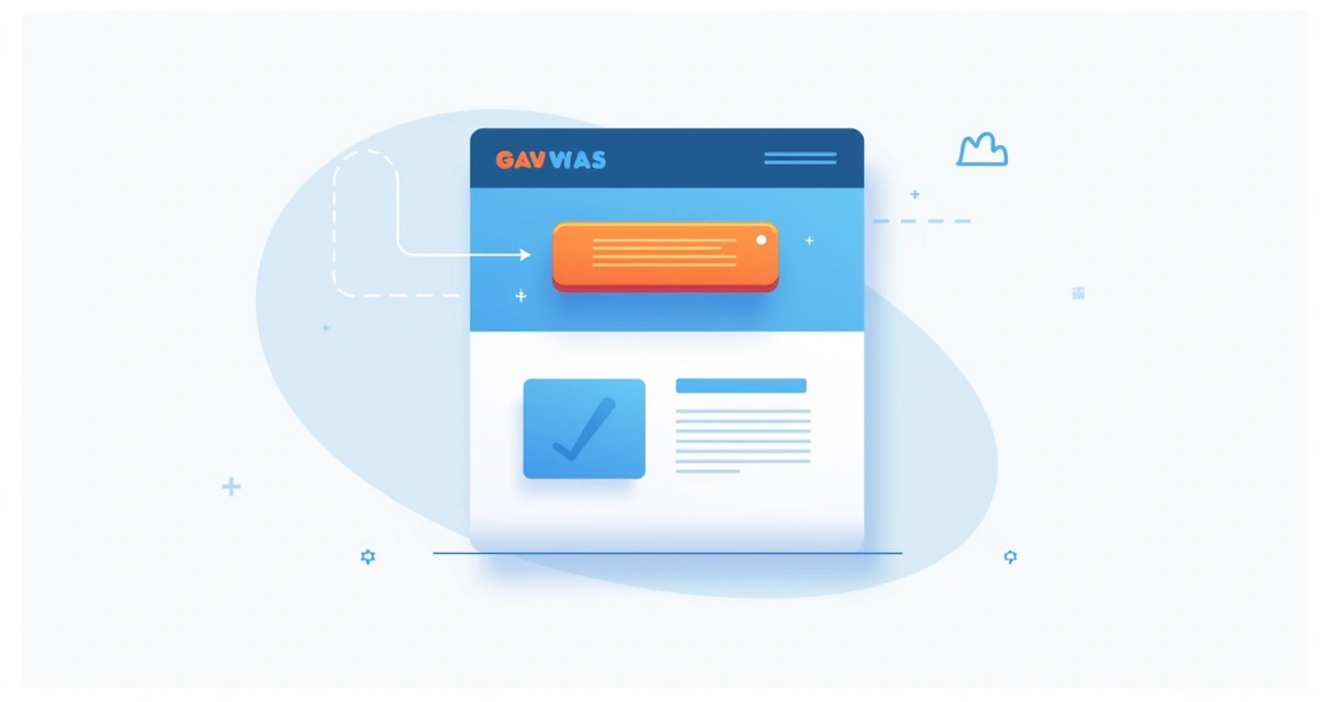 Layout limpo de landing page com botão de CTA em destaque 