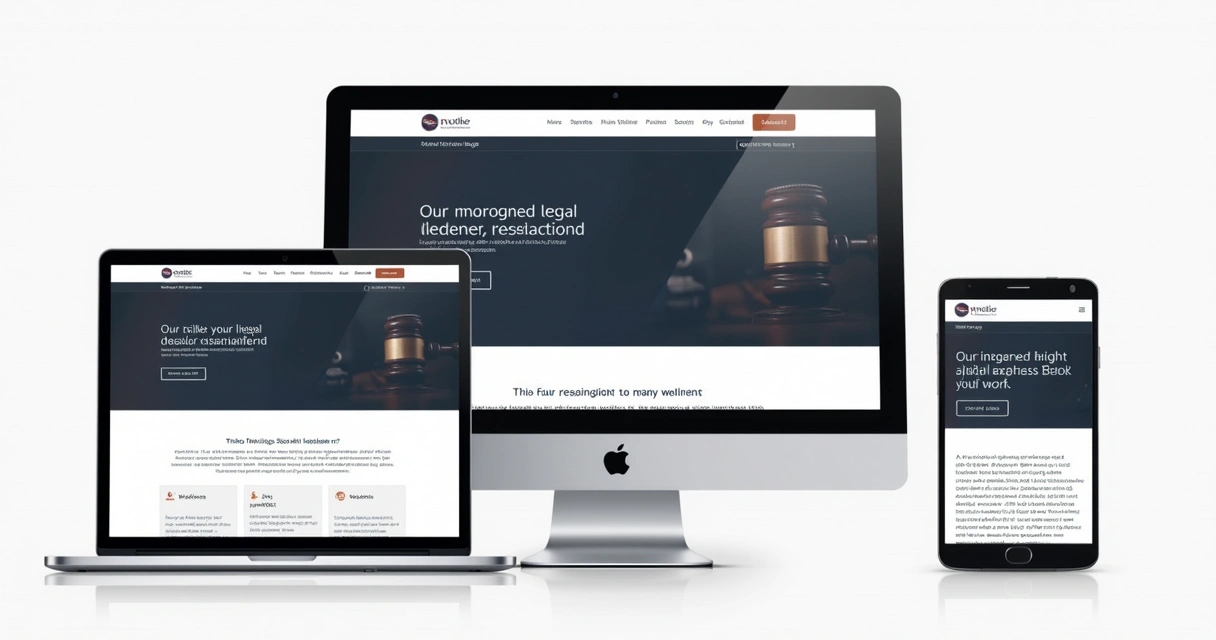 Exemplo de site jurídico com design responsivo 