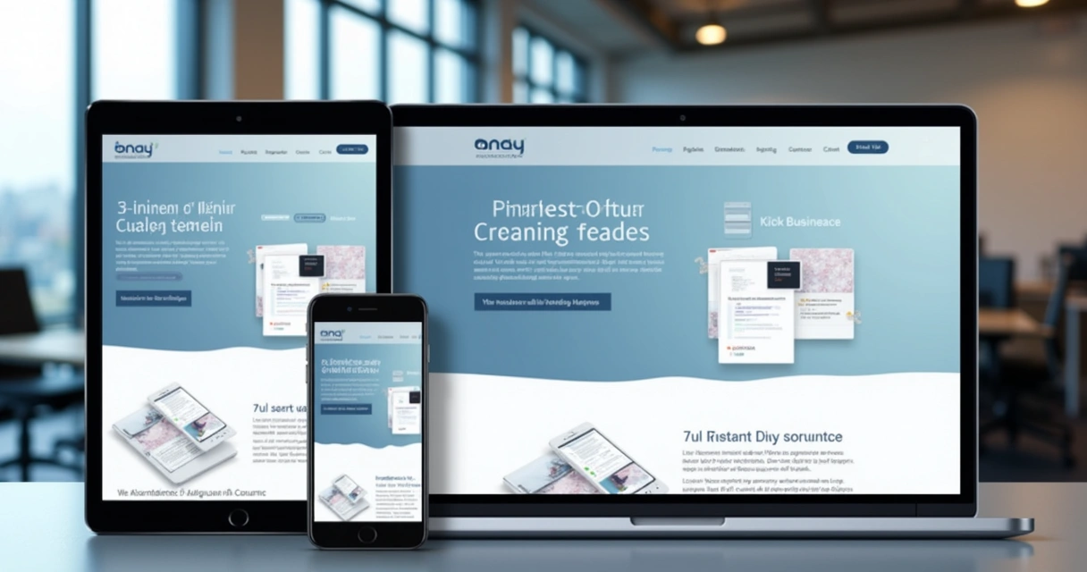 Landing page aberta em diferentes dispositivos 