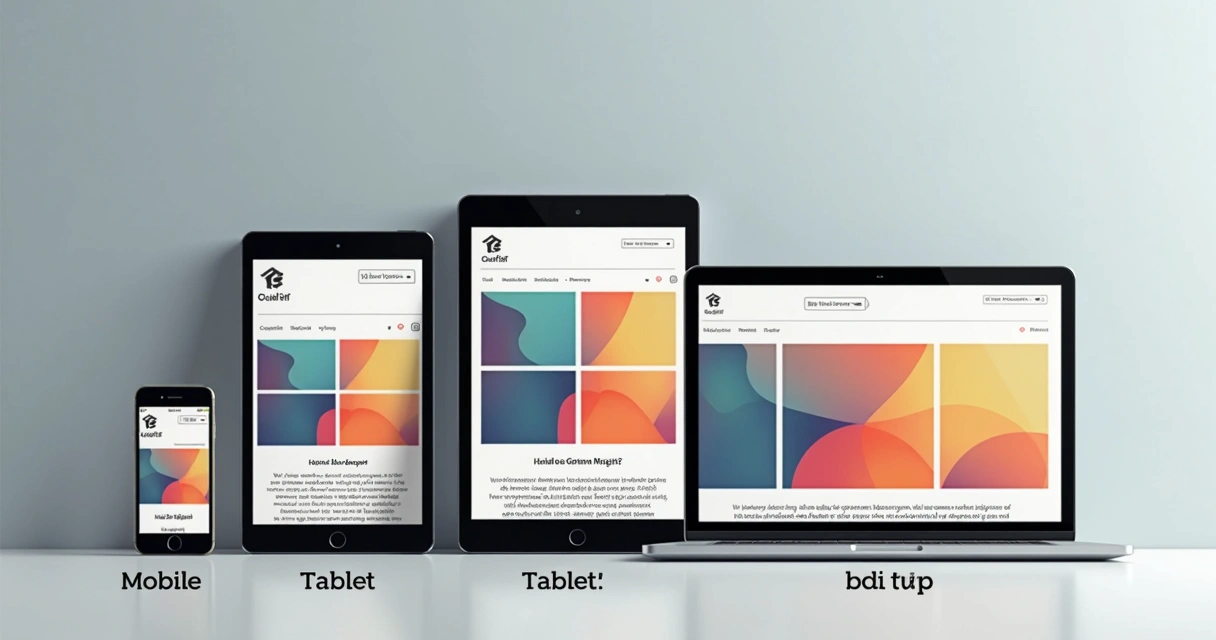 Protótipos de site em três tamanhos de tela 