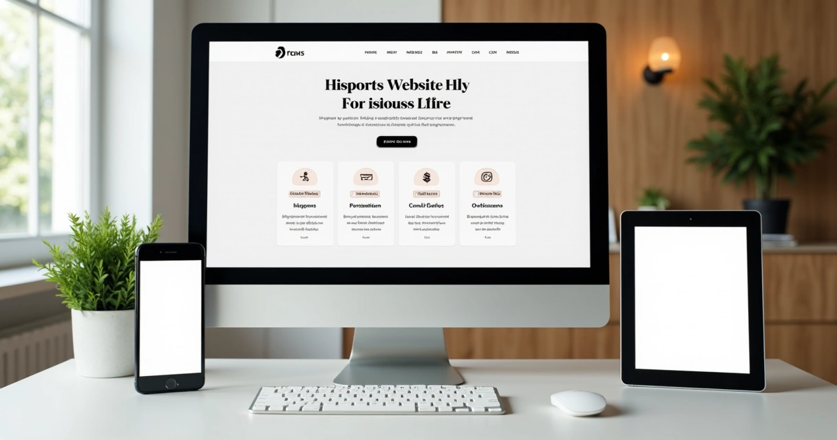 Exemplo de design responsivo em dispositivos desktop e mobile 
